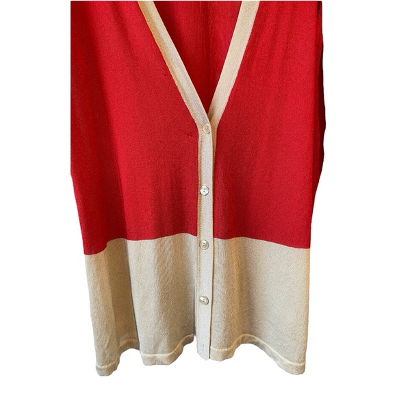 JONES NEW YORK Women’s Collection Red & Purple Thin Cardigan Sweater size 2X - Picture 4 of 11